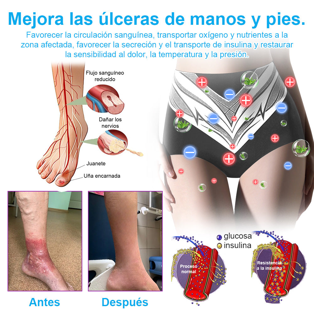Shorts moldeadores de turmalina y fibra de titanio con calentamiento automático 💙Recomendado por A.M.A.