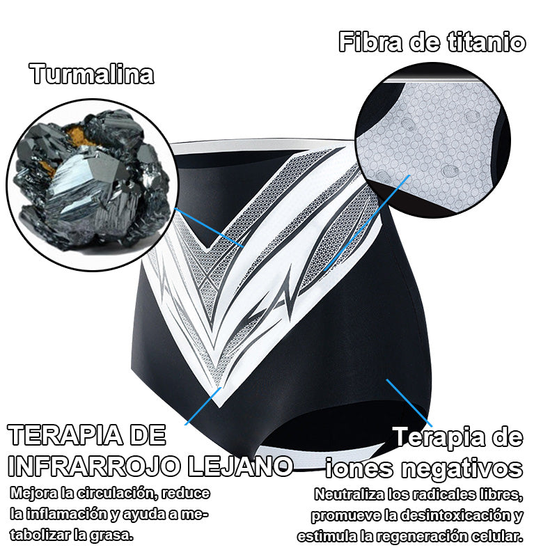 Shorts moldeadores de turmalina y fibra de titanio con calentamiento automático 💙Recomendado por A.M.A.